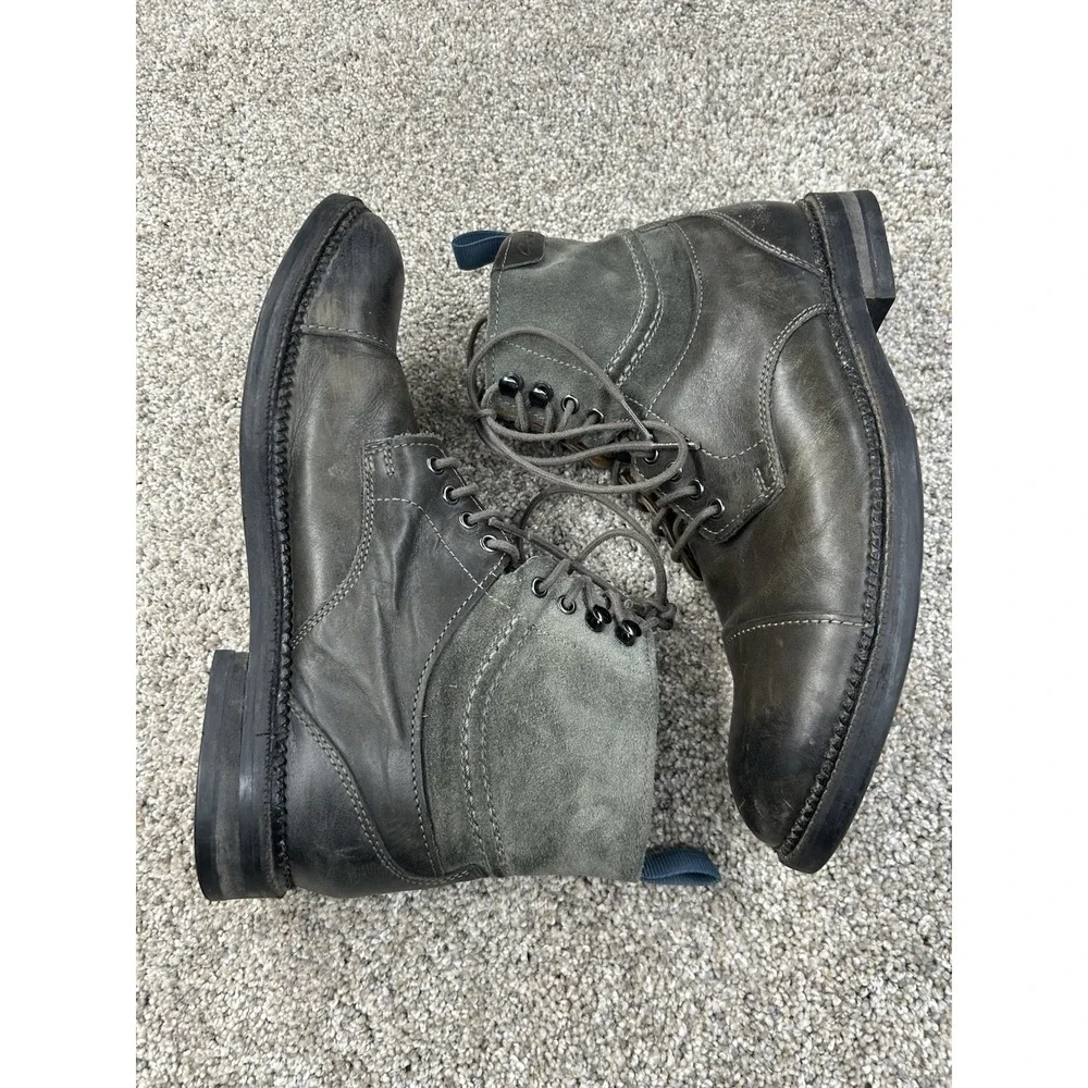 Clarks Mens Size 9M‎ Bushwick Peak Grey Leather Suede Lace up Boots